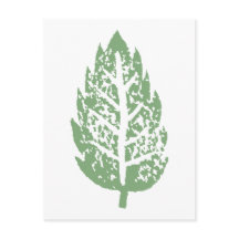Green Leaf individuell anpassbare Postkarte