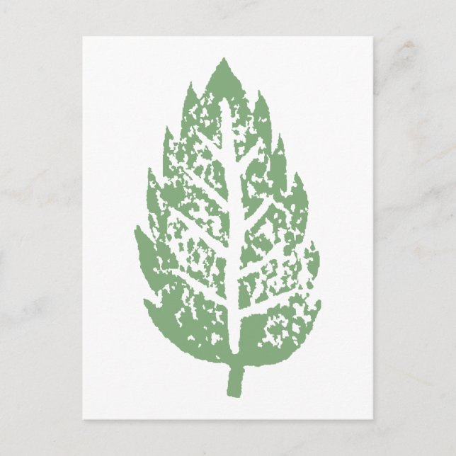 Green Leaf individuell anpassbare Postkarte (Vorderseite)