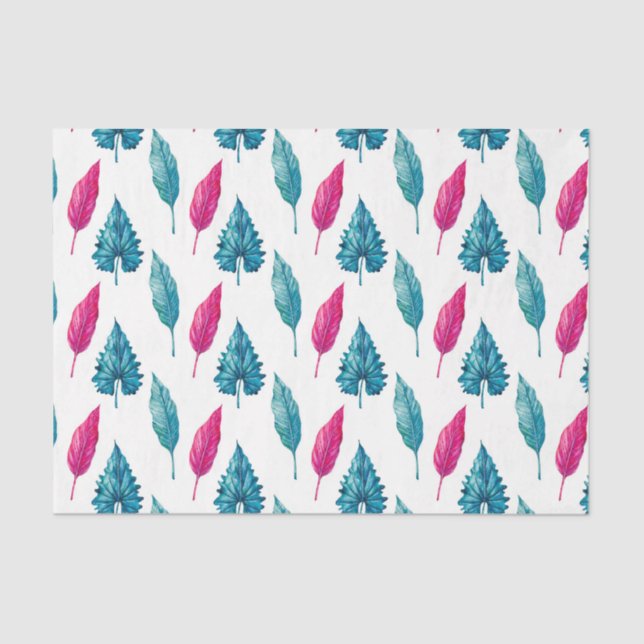 Green Leaf Muster 21 Seidenpapier (Vorderseite)