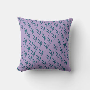 Green Leaf Repeat Lilac Kissen