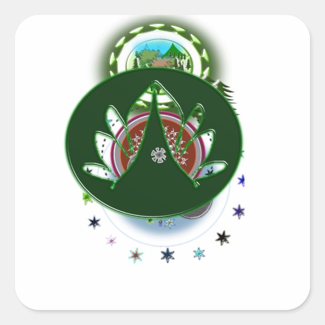 Green Leaf Sticker (Vorderseite)