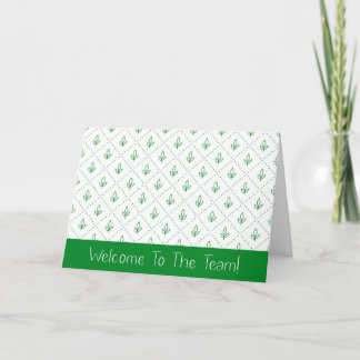 Green Leaf Willkommen im Team New Employee Karte