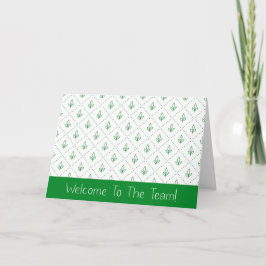 Green Leaf Willkommen im Team New Employee Karte