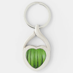 Green Leafs Heart Keychain Schlüsselanhänger