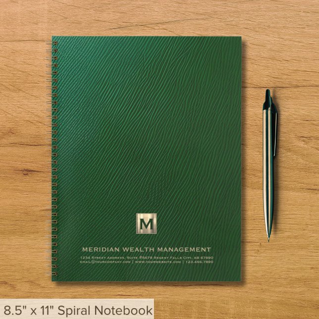 Green Leather Print Financial Notebook Notizbuch (Von Creator hochgeladen)