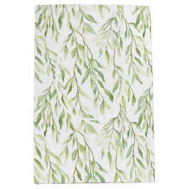 Green Leaves Chic Birthday Mittlere Geschenktüte