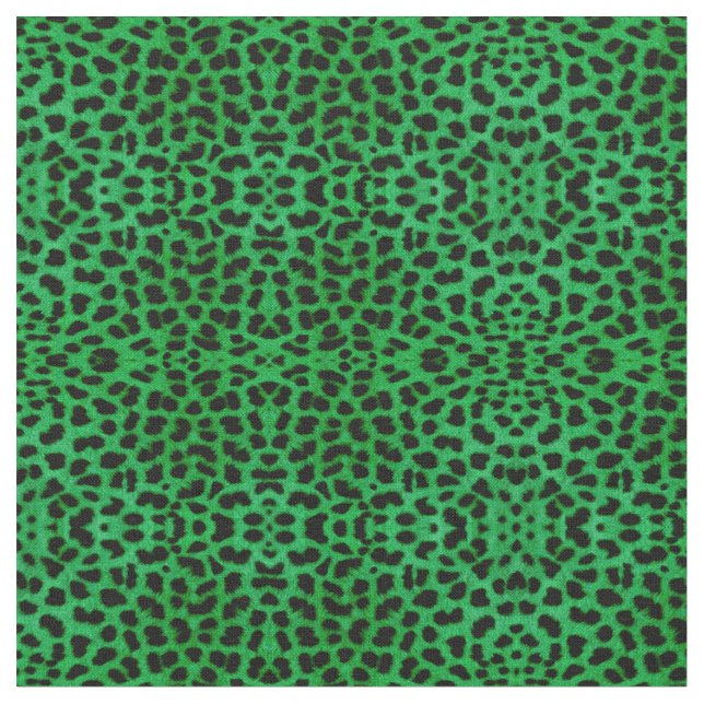 Green Leopard Print Stoff (Nahaufnahme)