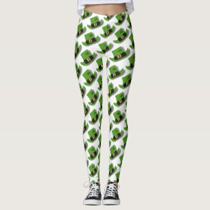 Green Leprechaun Hat St Patrick's Day Leggings