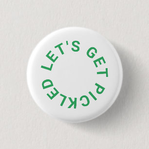 Green Let's Get Pickled Wappen Pickleball Button