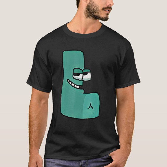 Green Letter L Alphabet Lore T-Shirt (Vorderseite)