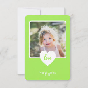 Green Liebe Foto Valentinstag Card Dankeskarte