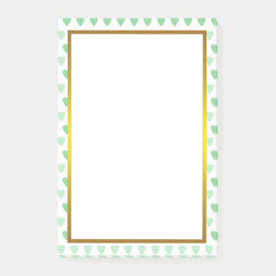 Green Liebe Gold Foil Muster Post-it Klebezettel