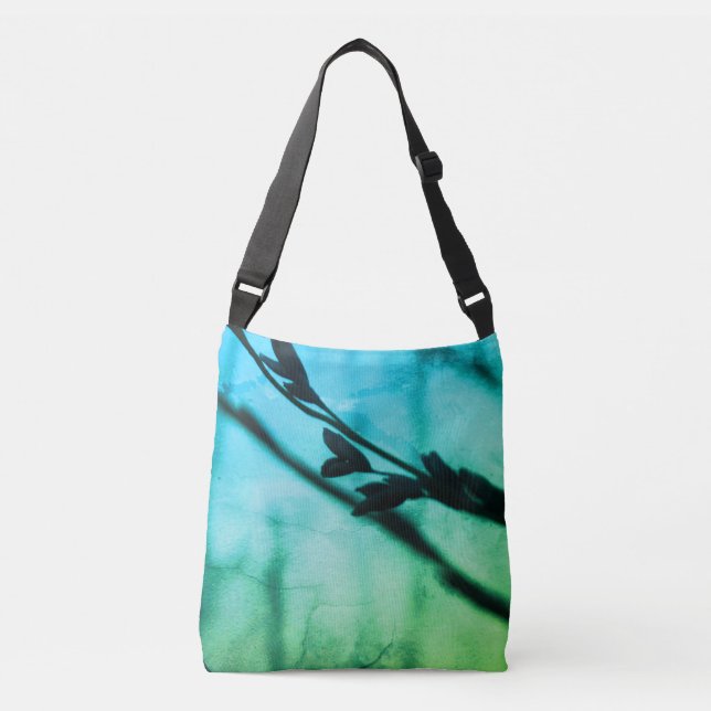 Green Life Custom All-Over-Print Cross Body Bag Tragetaschen Mit Langen Trägern (Vorderseite)