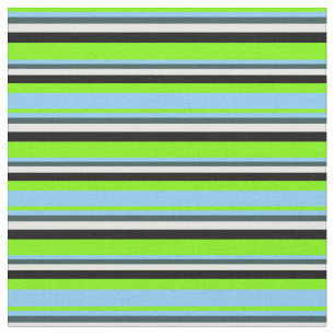 Green, Light Sky Blue, Grau, Mint Cream & Black Stoff