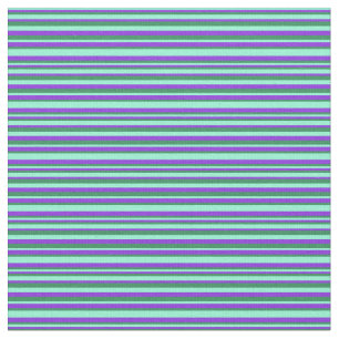 Green, Lila & Aquamarine Lines Stoff