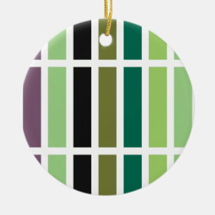 Green Lila Black Hues Keramik Ornament
