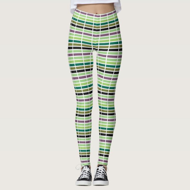 Green Lila Black Hues Leggings (Vorderseite)