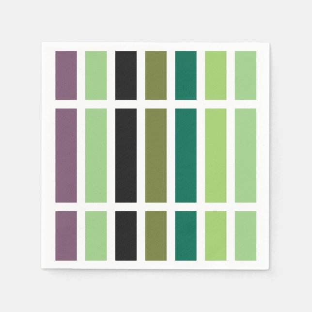 Green Lila Black Hues Serviette (Vorderseite)