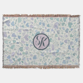 Green Lila Blue Liebe Hearts Decke