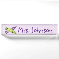 Green Lila Crayon Art Teacher School