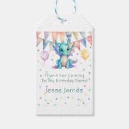 Green Lila Dragon Kindergeburtstag Party Vielen Da Geschenkanhänger