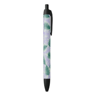 Green Lila Fern Blätter Retro 70er Blume Muster Kugelschreiber