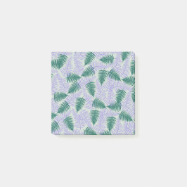 Green Lila Fern Blätter Retro 70er Blume Muster Post-it Klebezettel