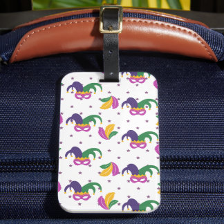 GREEN LILA GOLD MARDI GRAS MASKS GEPÄCKANHÄNGER