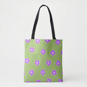 Green Lila Retro Y2K Blume Muster