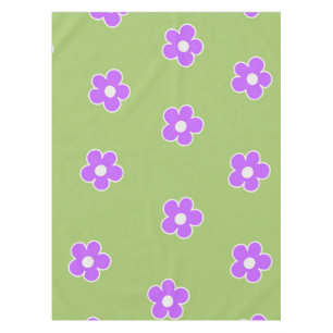 Green Lila Retro Y2K Blume Muster Tischdecke