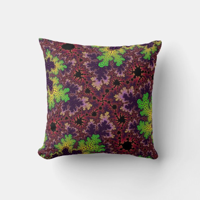 Green Lila Speckle Throw Kissen (Vorderseite)