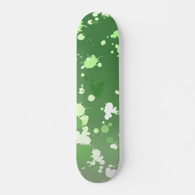 Green Limon Paint Splash Abstrakt Skateboard (Vorne)