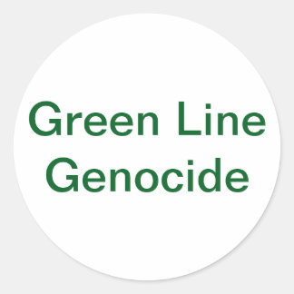 Green Line Genocide Hankamer Artjunkhaus Comic-Art Runder Aufkleber