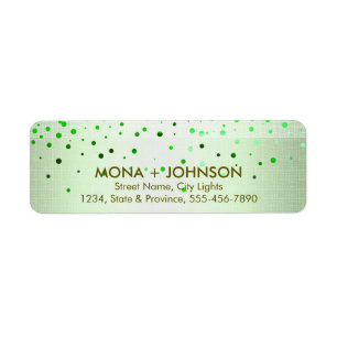 Green Linen Glitzer Sparkle Confetti Dots Modern