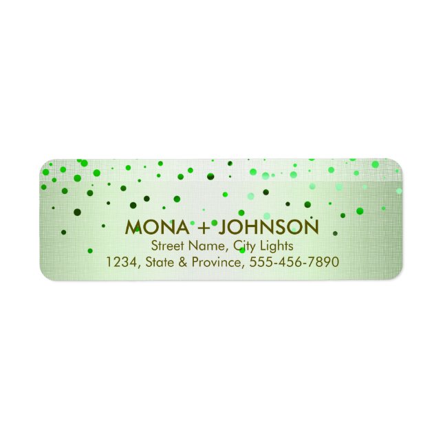 Green Linen Glitzer Sparkle Confetti Dots Modern (Vorne)
