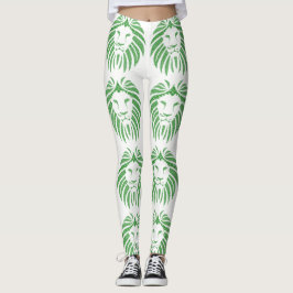 Green Lion Head auf allen farbigen Leggings