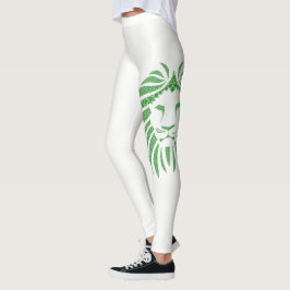 Green Lion Head auf allen farbigen Leggings