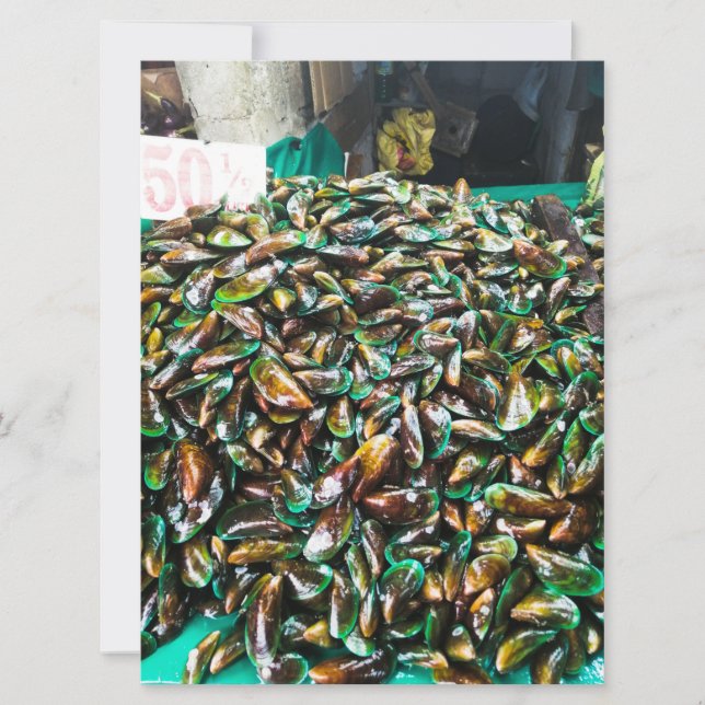 Green Lipped Mussels For Sale Einladung (Vorderseite)