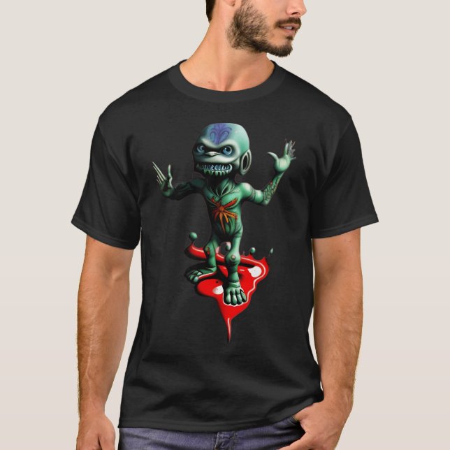 Green Little Alien T-Shirt (Vorderseite)