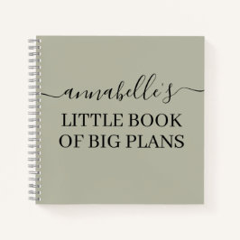 Green Little Book of Big Plans Notebook Notizbuch