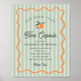 Green Little Süsse Citrus Birthday Time Kapsel Poster