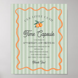 Green Little Süsse Citrus Birthday Time Kapsel Poster