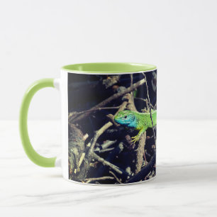 Green Lizard Foto Tasse