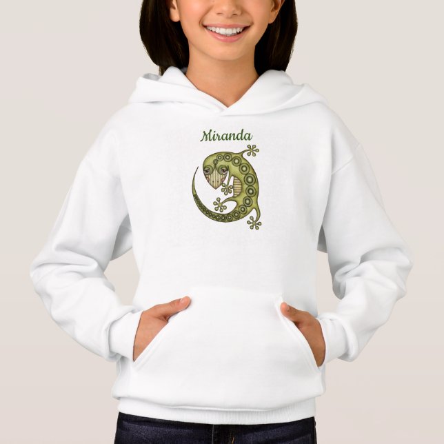 Green Lizard Hoodie (Vorderseite)