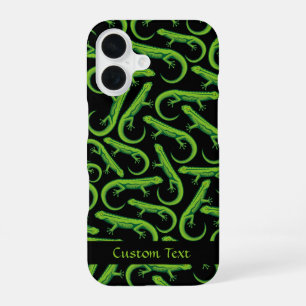 Green Lizard Pattern iPhone 16 Hülle