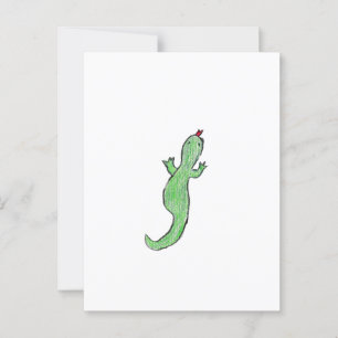 Green Lizzard Postkarte