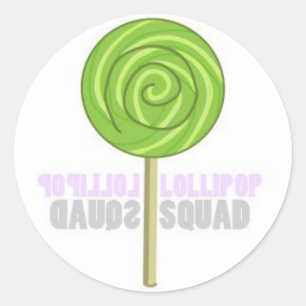 Green Lollipop Runder Aufkleber