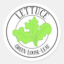 Green Loose-Leaf Lettuce Garden Label