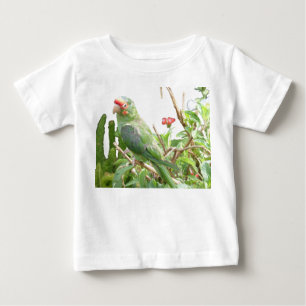Green Lorikeet Ruffle Bird Dress Baby T-shirt