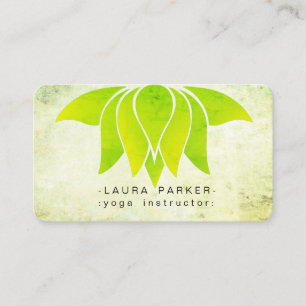 Green Lotus Blume Nature Yoga Meditation Visitenkarte